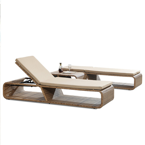 Outdoor lying bed swimming pool lounge chair beach leisure beach chair terrace leisure chair villa balcony outdoor wicker lounge chair