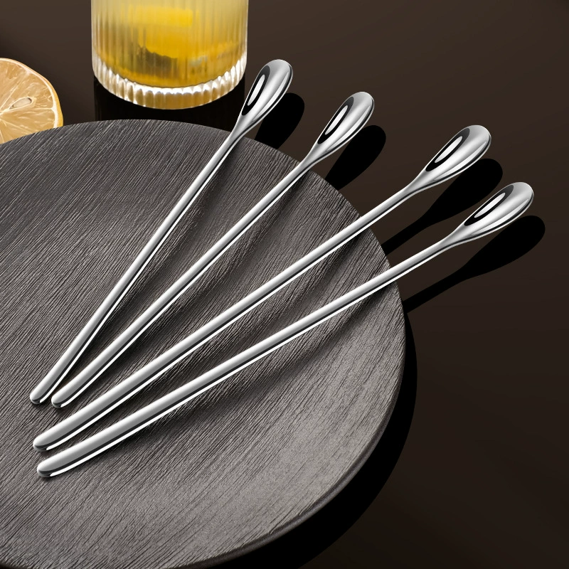 316 из нержавеющей стали длинная ручка меда смешивания ложка десерт ложка кофейная ложка кружка ложка дыни ложка