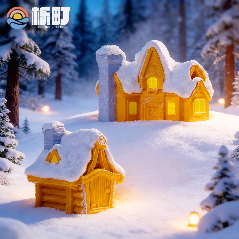 Creative New Micro-Landscape Ornaments European-Style Christmas House Villa DIY Snow Scene Decoration Car Desktop Small Ornaments Creative New Micro-Landscape Ornaments European-Style Christmas House Villa DIY Snow Scene Decoration Car Desktop Small Ornaments