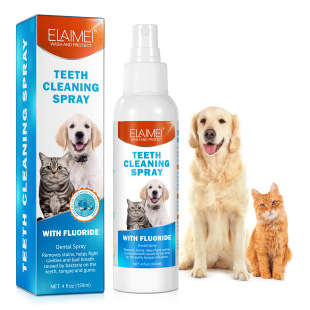 Foreign Trade New Product ELAIMEI Pet Oral Spray Fresh Dental Cleaning Oral Cleaning Care Water Dental Stains and Tartar