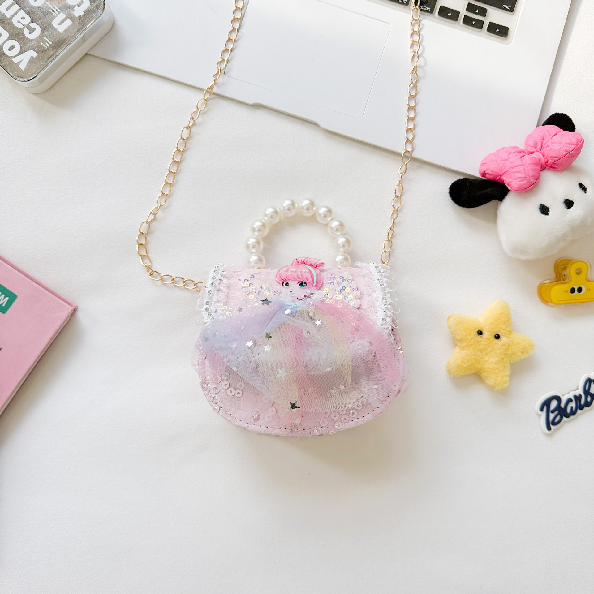 Bonito bolso de niños en línea nueva moda extranjera bebé niña princesa cambio de hombro mochila de moda