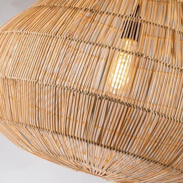 Ovejas de madera araña de ratán Estilo nórdico japonés retro cama y desayuno dormitorio americano olla caliente restaurante estilo tranquilo salón comedor