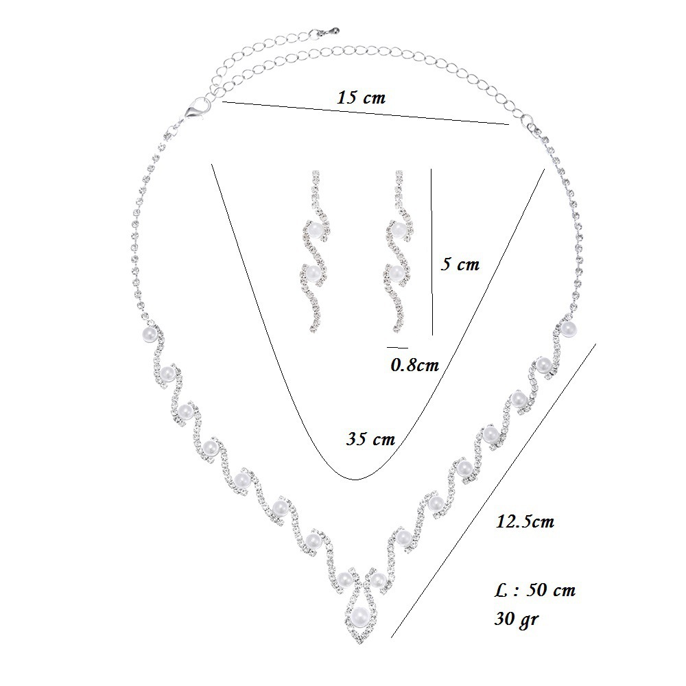 Style Simple Foudre Le Cuivre Incruster Zircon Femmes Des Boucles D'oreilles Collier display picture 3