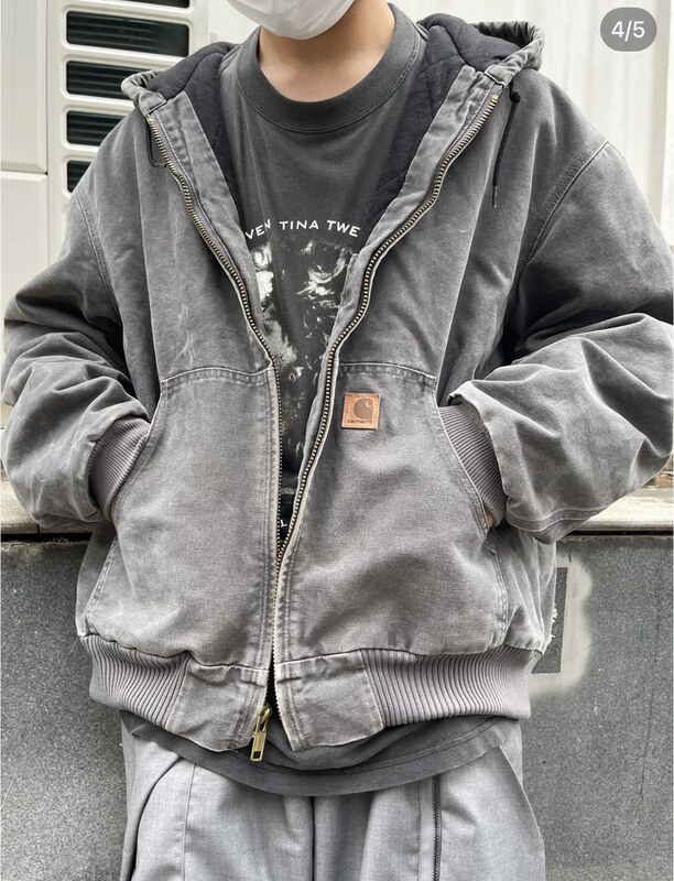 High quality mid-ancient j130 card @ hacarha washed distressed hooded zipper coat loose cotton-padded coat cotton-padded coat
