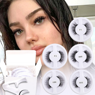 Factory wholesale portable magnetic false eyelashes Europe and the United States cross-border magnet eyelash V-clip magnetic eyelash suit