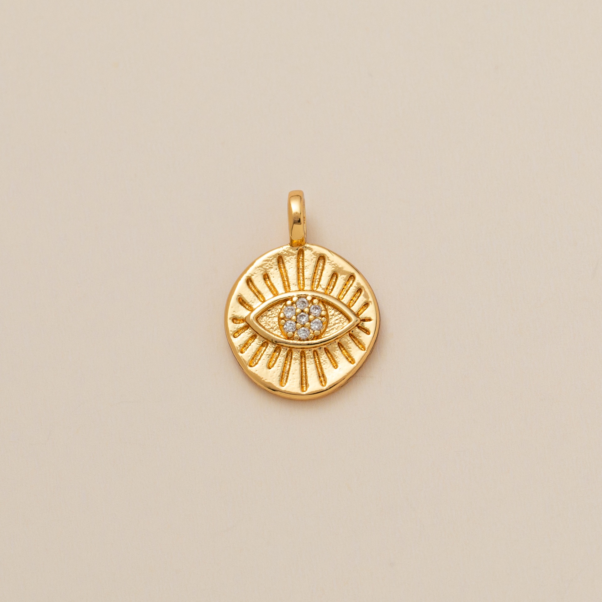Golden Plated Plating Material 1 Piece Copper Cross Sun Moon Polished Pendant DIY Jewelry Accessories