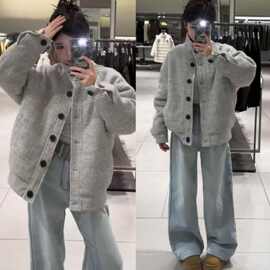 美式复古立领夹克外套女学生秋季新款设计感休闲棒球服潮