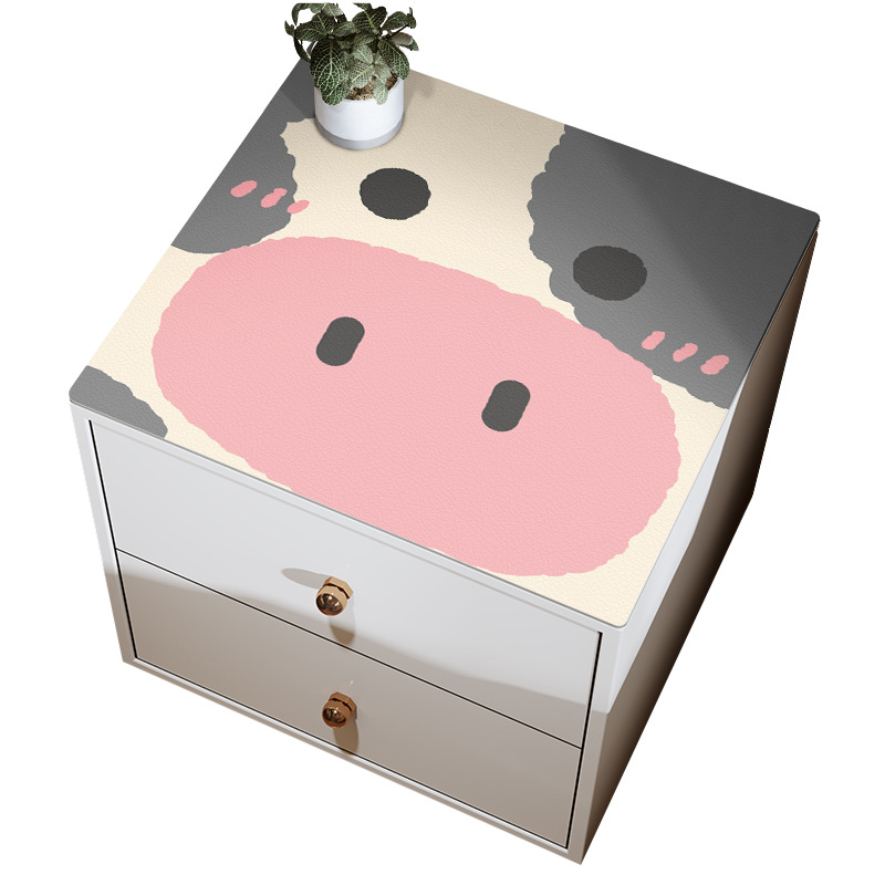 Mesita de noche cubierta de tela simple moderna toalla imitación de cuero escritorio impermeable a prueba de polvo estera de protección mesa de té estera de mesa a prueba de aceite