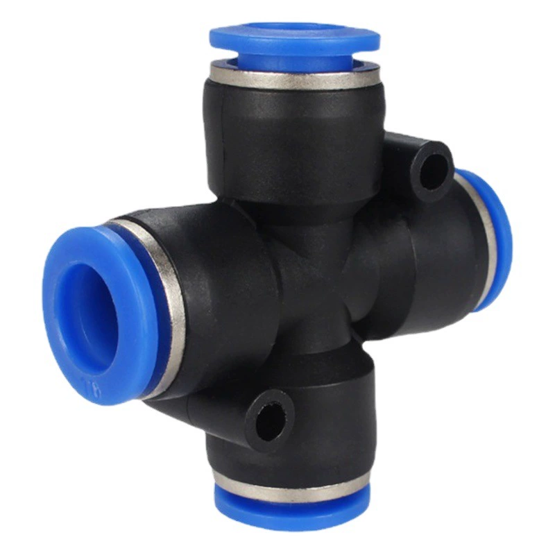 Быстрый разъем трахеи PU через PE пластик тройник PG с переменной диаметра пневматический насос пневматический разъем фитинги высокого давления быстрого вставки