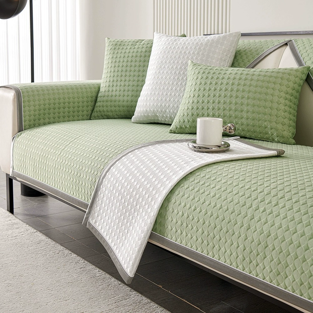 2024 холодные бобовые легкие и экстравагантные диванные подушки Летние коврики коврики нескользящие чехлы для диванов, чтобы предотвратить ощущение холода кошачьих когтей