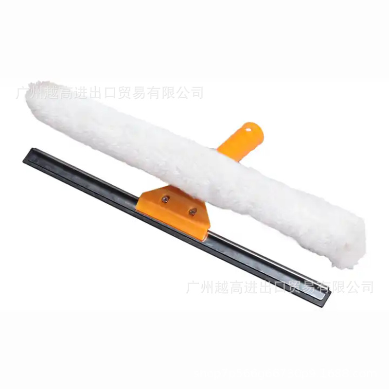 多功能两用玻璃刮毛头T柄替换布白色加厚抹水器玻璃清洁器一体器