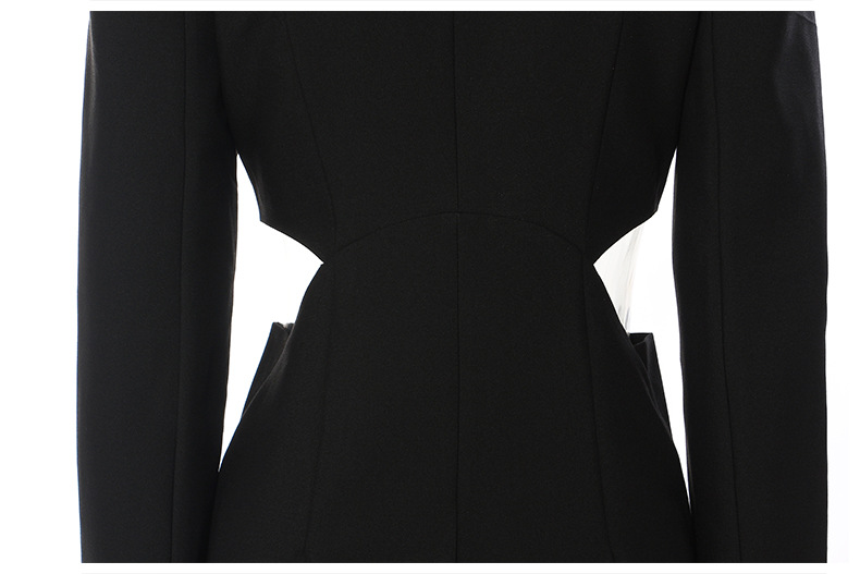 Office Side Waist Baring Slim Fit Exquisite Cut Personality Fashionable Jacket