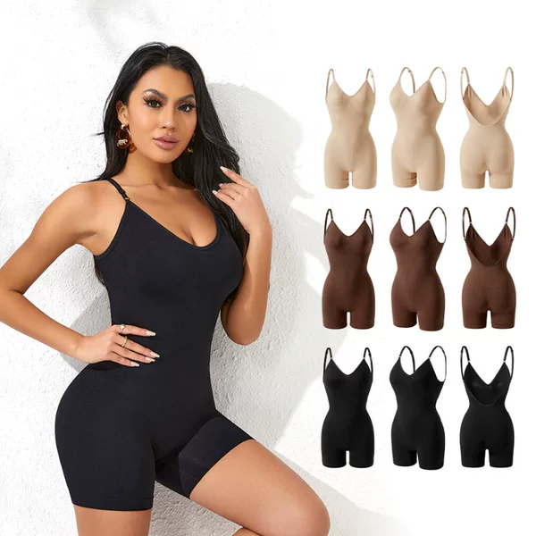 European and American Cross-border plus size Sling Shaper Belly Tinting Hip-lifting Tunic Women's Body Slim-fit Shaper