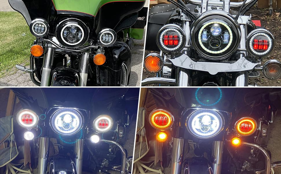 4.5 inch Harley fog lamp 30W Harley motorcycle modified LED fog lamp with aperture Devil eye