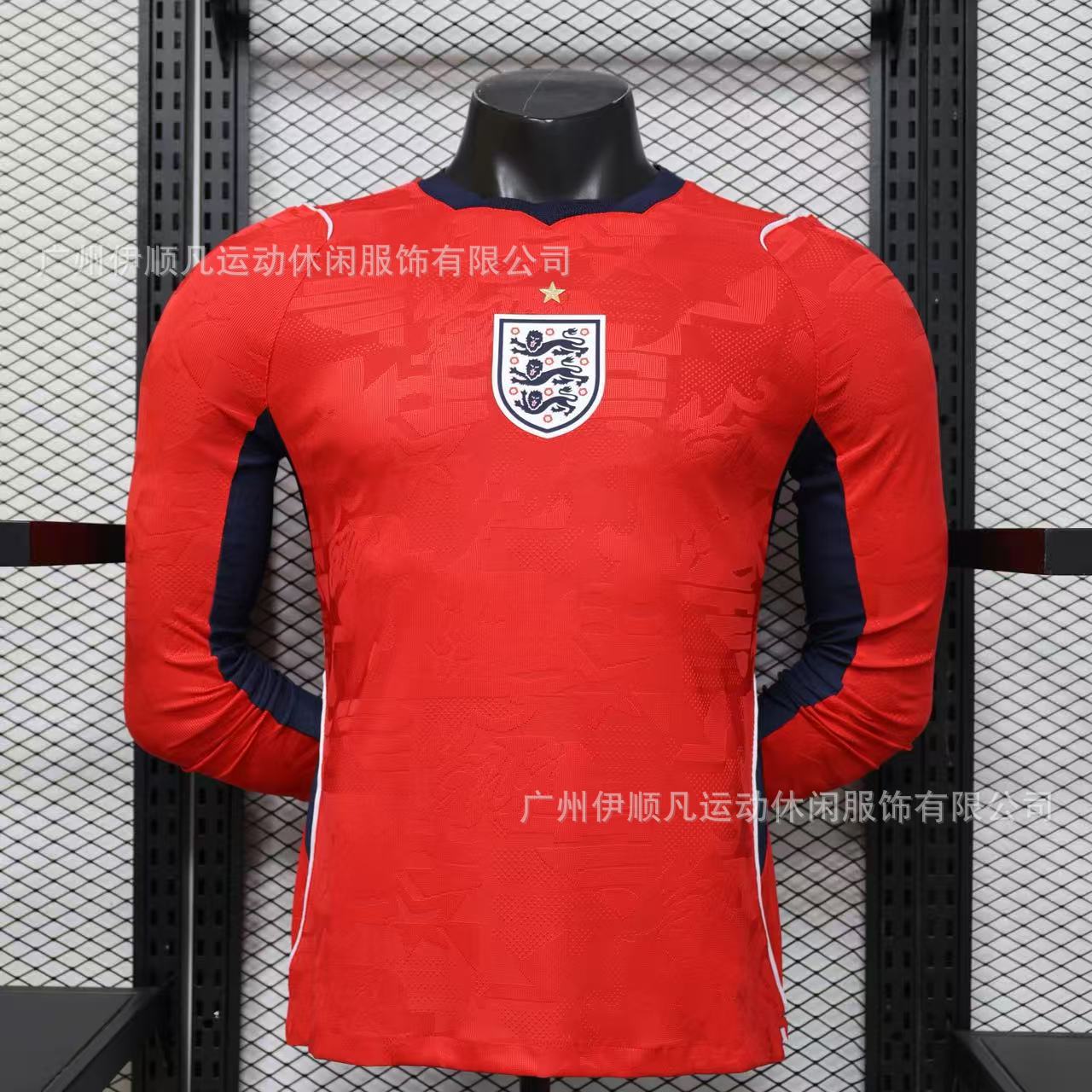 Nike x England 2026 Away Player Version Long Sleeve Jersey Speed Red