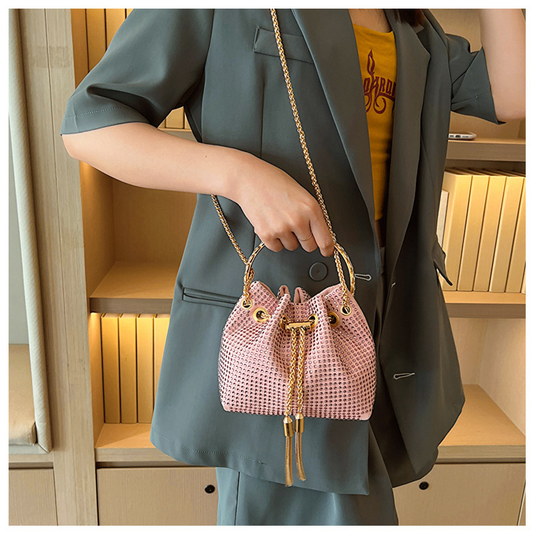 270g Weight Polyester Lining Material Sewing Thread Fashion Element String Closure Type Single Shoulder Strap Strap Type Evening Bag Bags Type Party, Shopping Occasion Pu Leather Material Solid Color Pattern All Seasons Season Women's Gender Streetwear Style Bucket Shape Medium Size Women's Medium Pu Leather Solid Color Streetwear Sewing Thread Bucket String Evening Bag 21