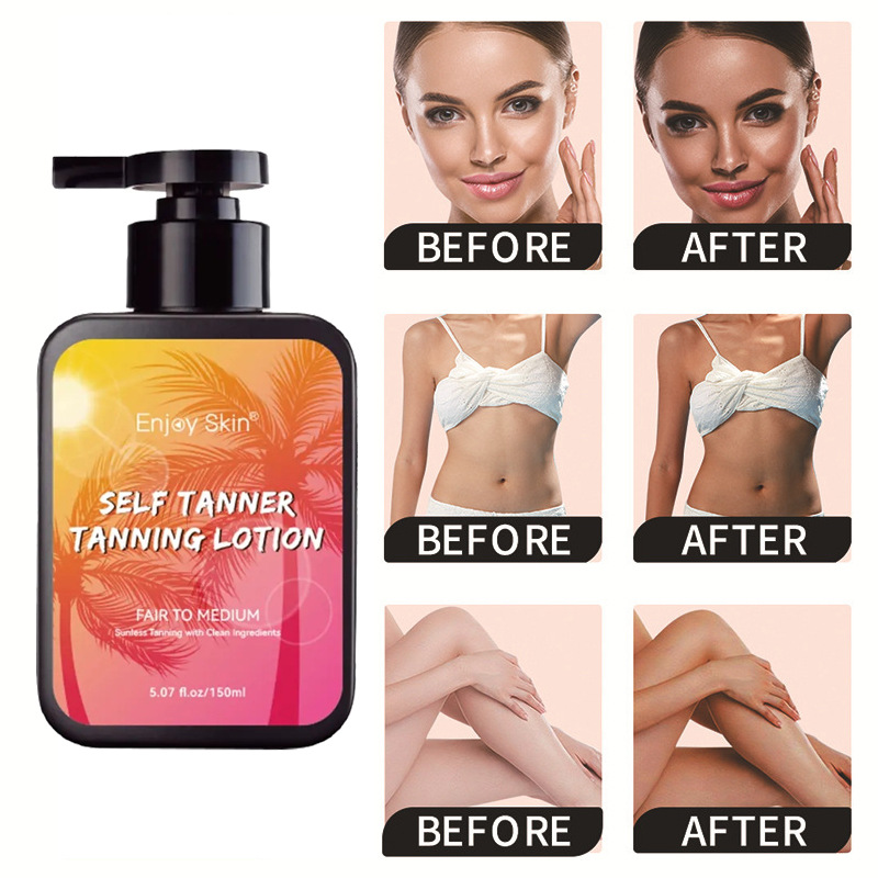 Cross-border tanning lotion, waterproof, sun-free, tanning cream, coconut peach butt tanning.