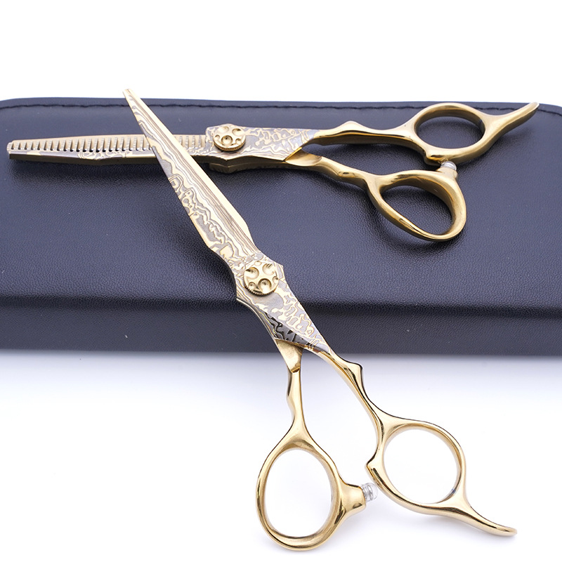 Fábrica al por mayor de 4 pulgadas tijeras de corte de pelo de acero inoxidable tijeras de corte de pelo profesional tijeras de corte de dientes maestra set tijeras planas