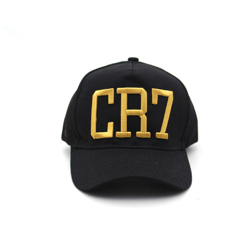 跨境新款CR7立体刺绣棒球帽C罗同款帽子男士嘻哈街舞平沿帽遮阳帽