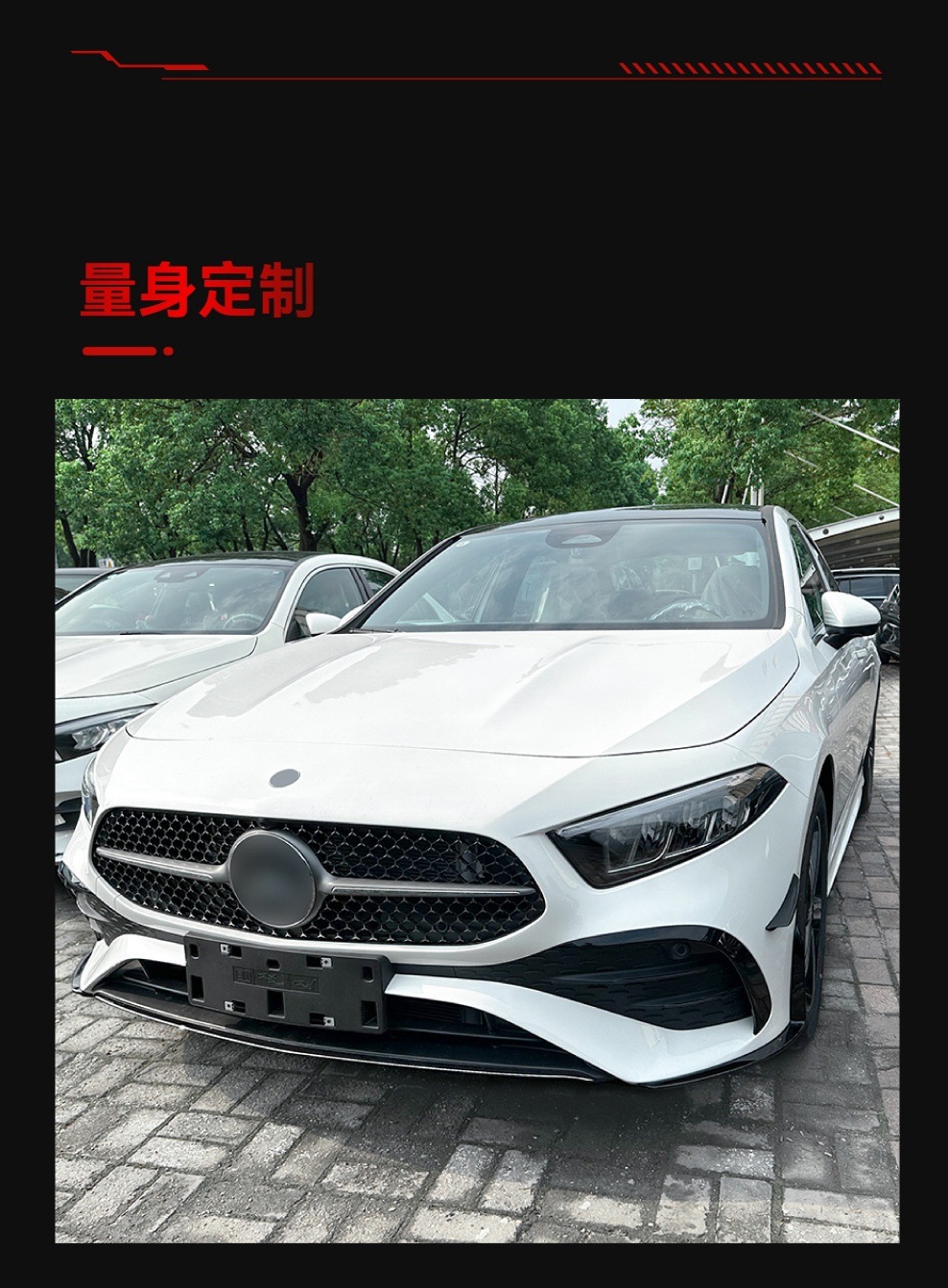 Suitable for 2023+ Mercedes-Benz A-Class W177 A180 A200 A35 Amg Front Splitter Front Lip Front Corner Cross-Border Modification