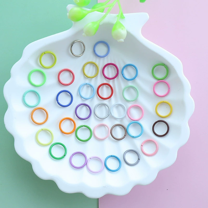 40 Color Circle Закрытие 1.2*10mm Окрашенный железный обруч Аксессуары Соединительное кольцо Небольшой брелок Различные цвета Краска