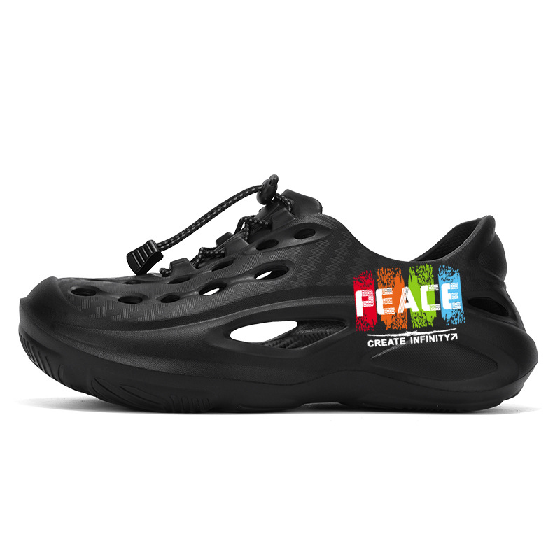 Hole Shoes Men's Summer New Outfit Breathable Thick-soled Casual Sports Wear-resistant Dung-feeling Beach Wading Sandals