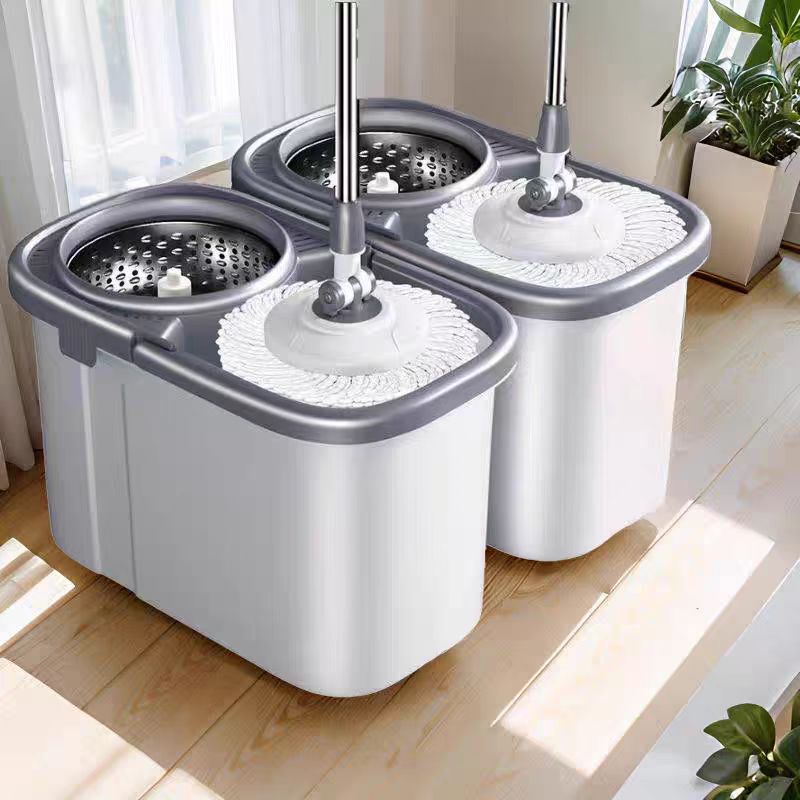 New Hands-Free Thickened Dual-Drive Rotating Mop with Bucket, One-Step Clean, Dual-Use for Wet and Dry, Quick-Drying Lazy Mop Tool