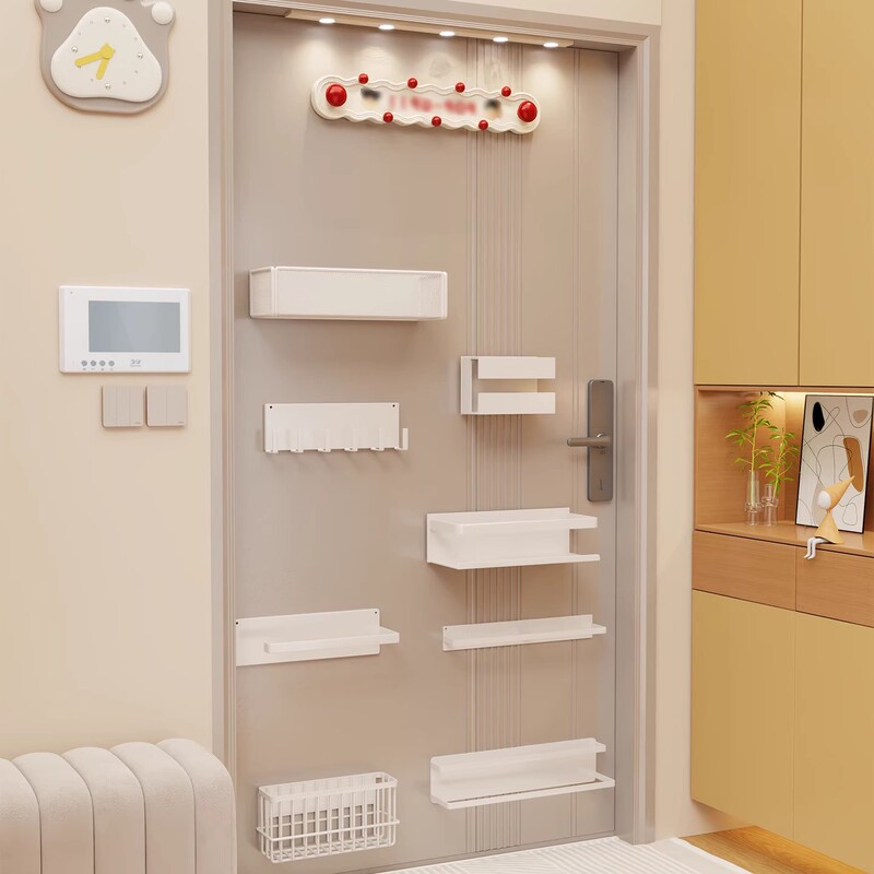 Magnetic Hook for Entryway Door, Umbrella Storage Box, Door-Mounted Storage Rack, Shoe Rack, Bag Holder, Coat and Hat Rack, Tissue Holder, Wall-Mounted Rack