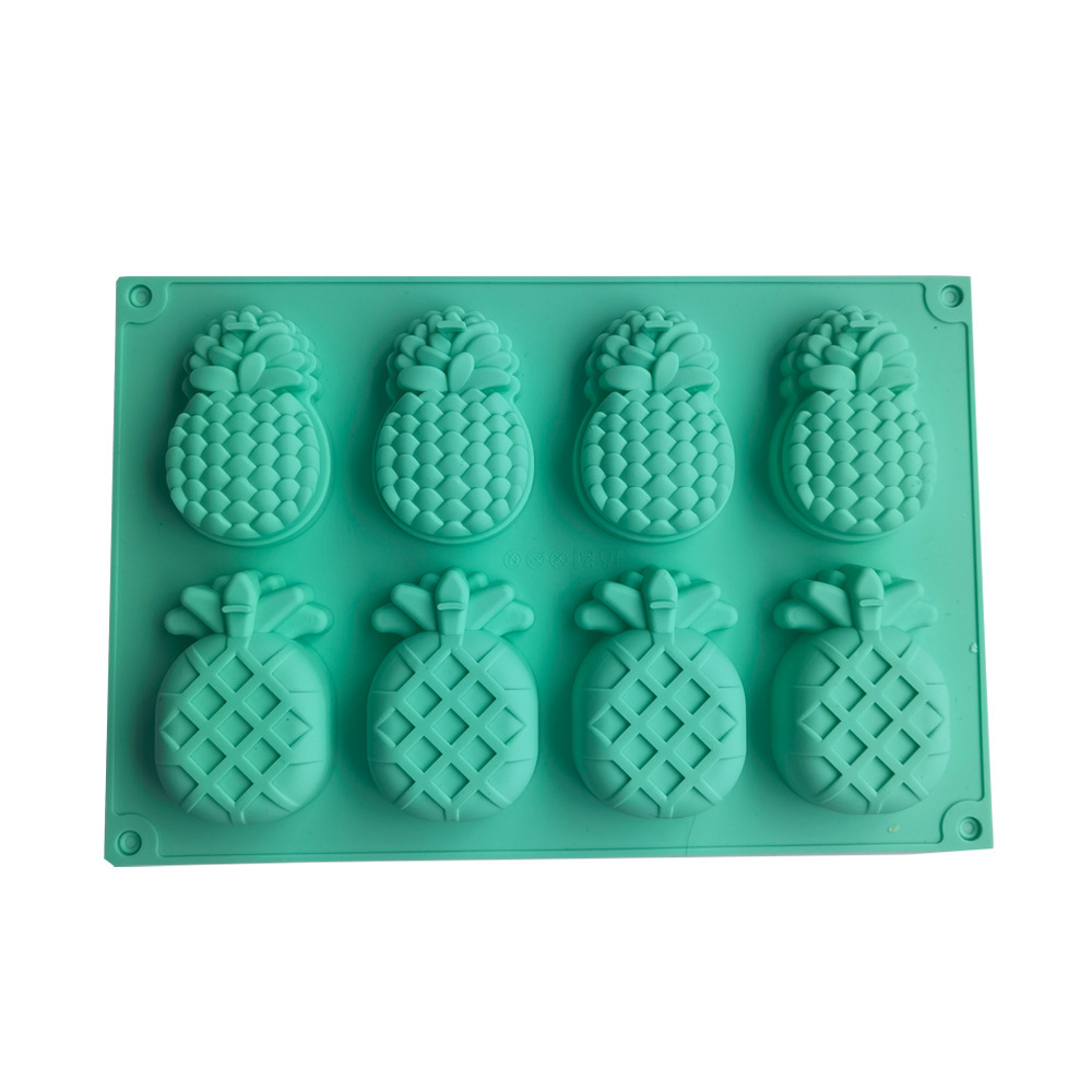 8 piña 18 molde de silicona pastel helado pudín molde de postre jabón utensilios