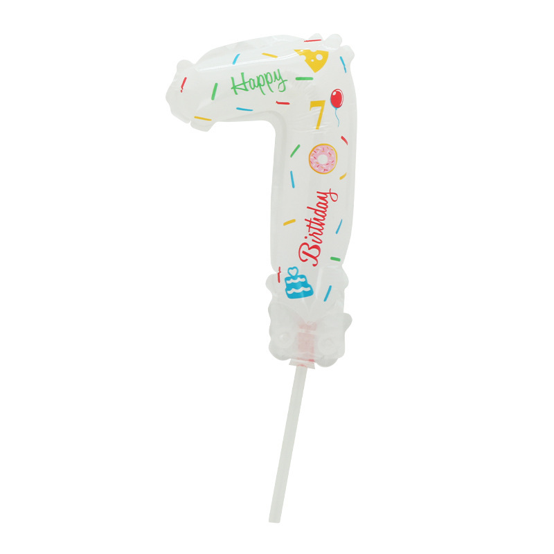 Venta directa de fábrica Mini clip de película de aluminio digital globo pastel decoración de cumpleaños accesorios fotográficos globo vela globo