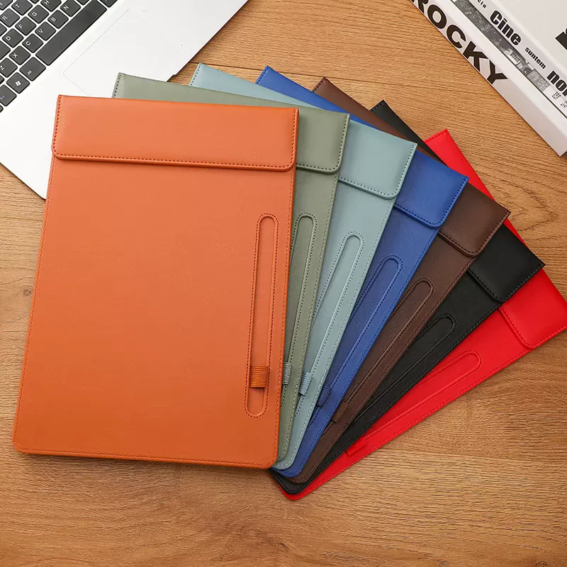 定做a4皮质磁吸高端签字板 潮流写字板办公会议夹复古定制文件夹