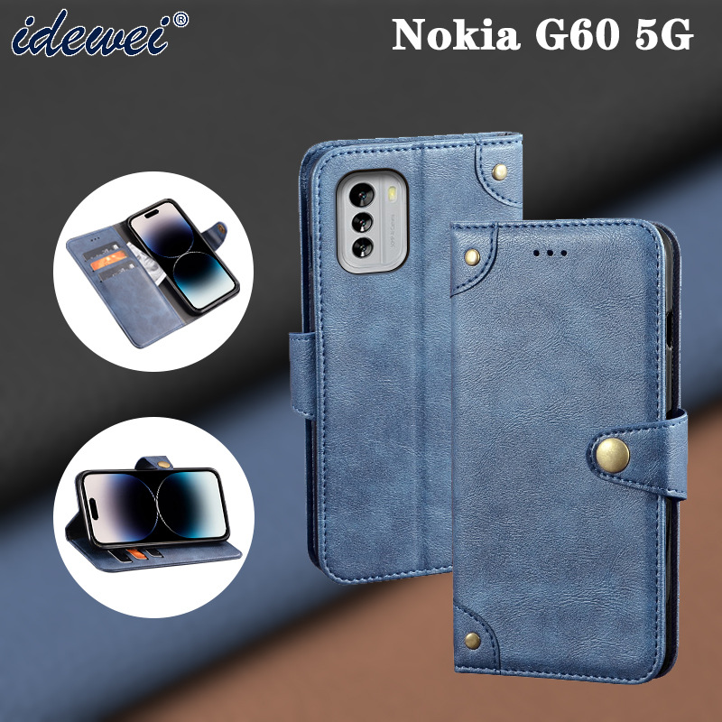 适用于Nokia G60翻盖皮套诺基亚G50插卡手机壳C100防摔钱包手机套