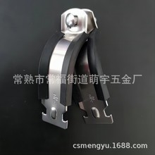 厂家直供P型卡镀锌抗震支架配套用胶皮管束量大从优带胶皮P型管夹