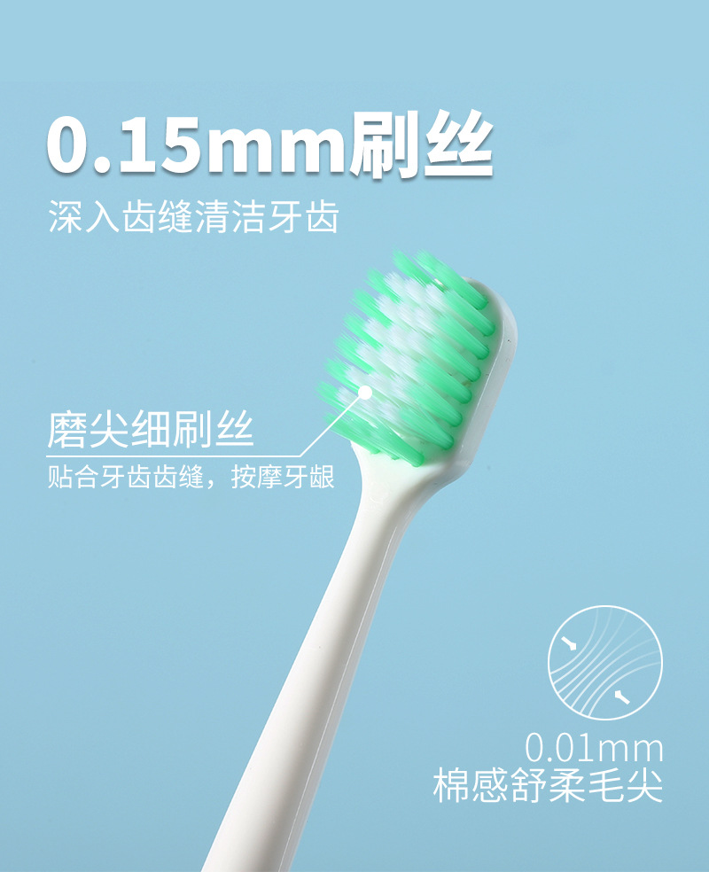 新品专利设计宽头成人清洁牙刷软毛批发正品牙刷厂家批发现货详情9