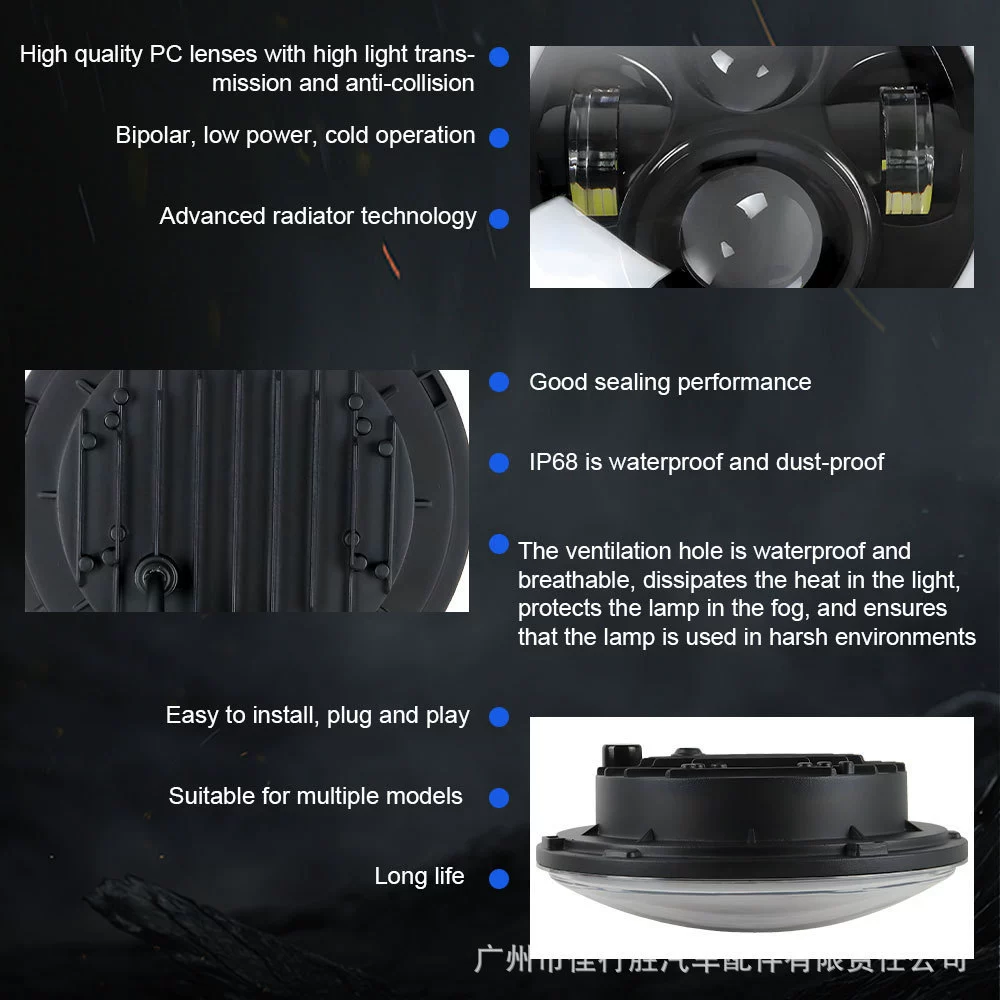 Кросс-бордер 7-дюймов Wrangler Grand Circle Angel Eye Twita тибетская автомобильная LED-лампа моторная лампа для мотоцикла