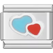 AliExpress Venta caliente DIY9mm módulo pulsera amor corazón doble melocotón corazón joya serie de costura de acero inoxidable pulsera de una sola pieza