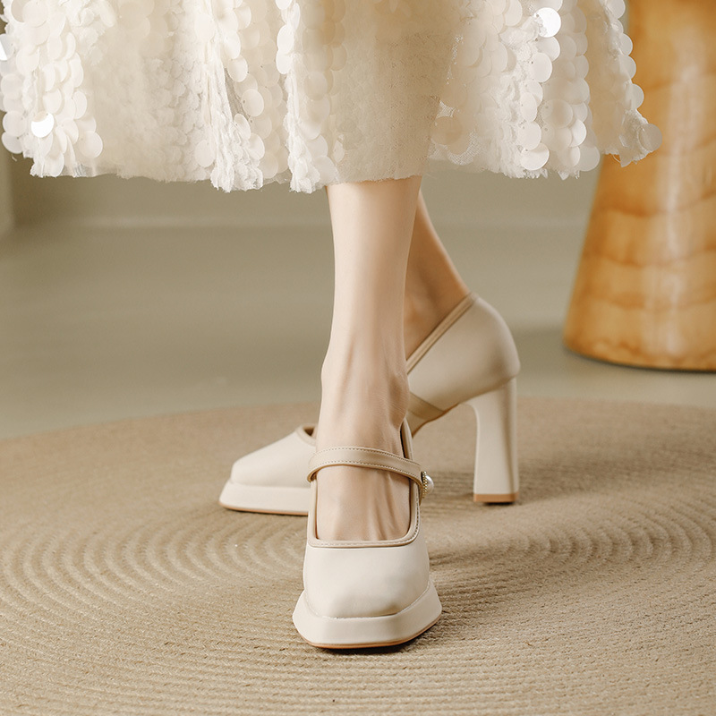 8010 high heels 2025 spring new women's shoes high heels chunky heel waterproof platform 8010 high heels 2025 spring new women's shoes high heels chunky heel waterproof platform