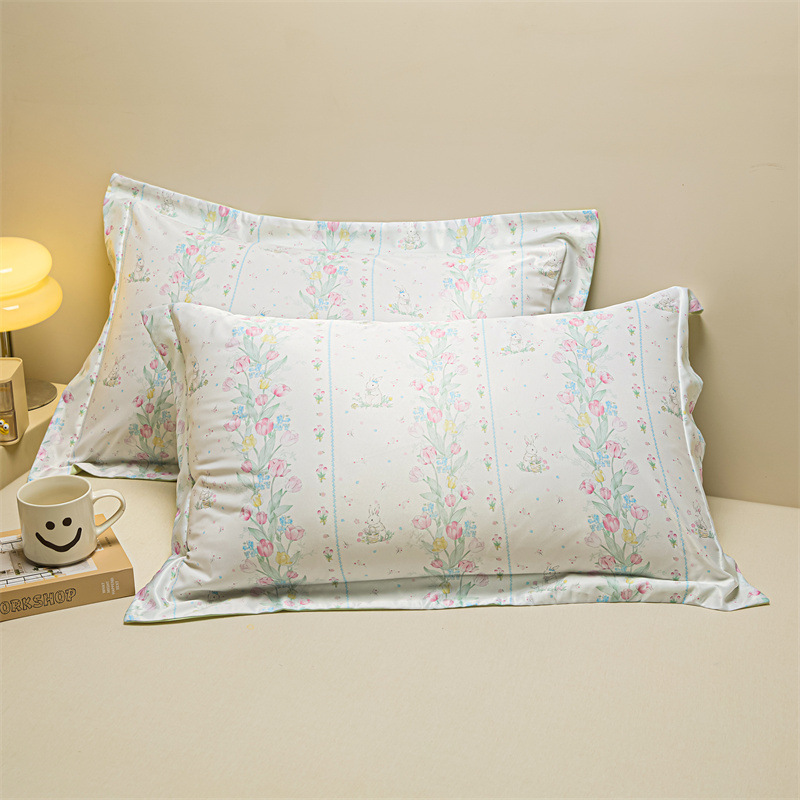 Un par de fundas de almohada de seda de hielo de 48cmx74cm fundas de almohada de seda para el hogar 2025 nuevo juego completo individual premium