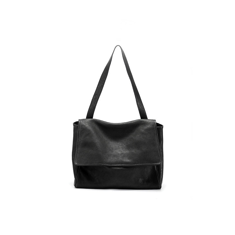 Original Flap Messenger Bag For Women - Vintage Versatile Commuter Large Capacity Top Grain Vegetable Tanned Cowhide Crossbody Casual Bag - Thumbnail 6