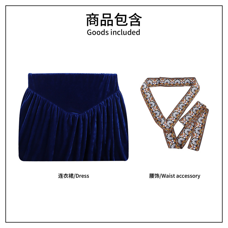 中世纪新款服饰成人女士cos 复古宫廷女王宝蓝连衣裙喇叭袖长裙|undefined