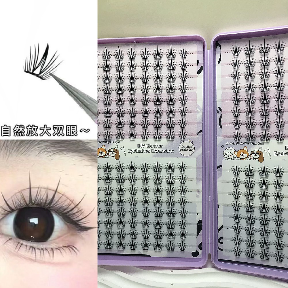 Serie de pestañas postizas transfronterizas Libro de pestañas de comercio exterior Pestañas postizas en inglés completas Pestañas postizas de gran capacidad, pelo segmentado de un solo racimo