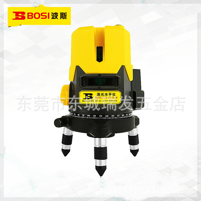 波斯绿光水平仪激光测距仪2线3线5线高精度自动投线仪便携式测距