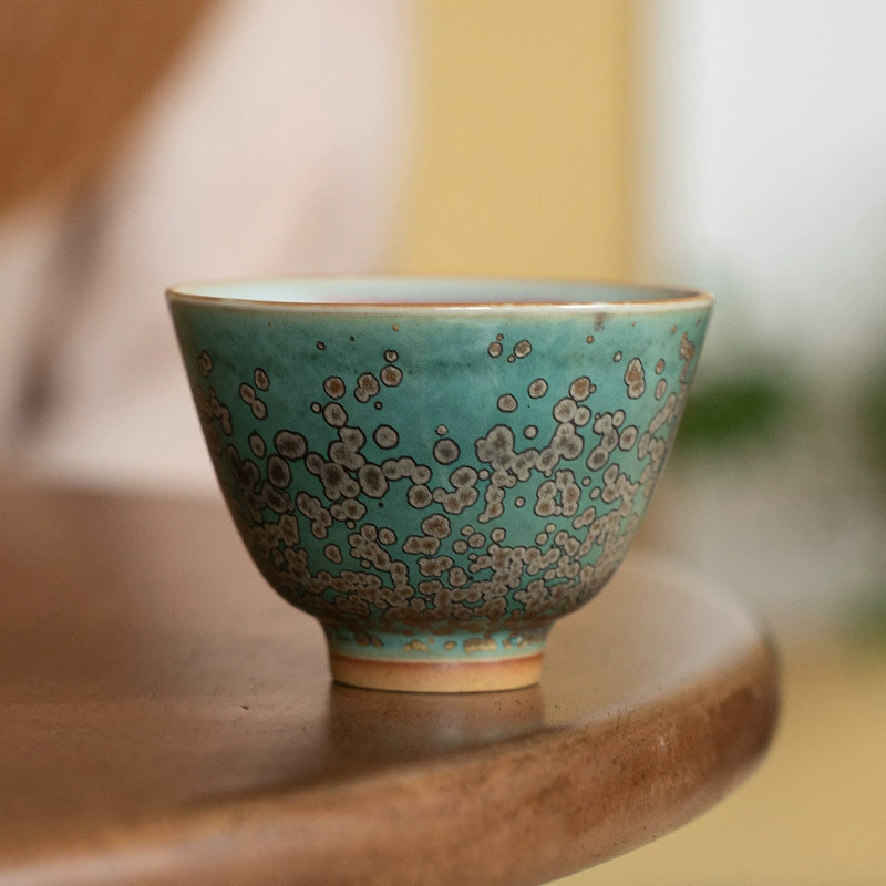 Керамическая кружка Jun Kiln Tea Cup Kiln Master Cup Kung Fu Tea Cup Single Cup Single Cup Ceramic Personal Cup Qingshan