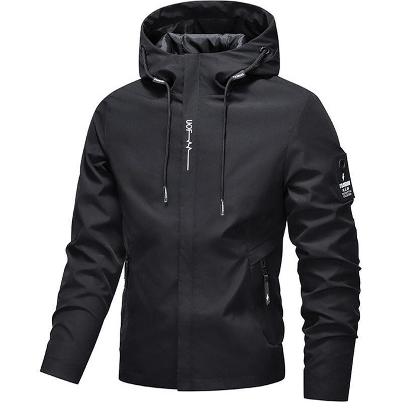 Cross-border men's jacket for spring and autumn, trendy new casual loose top, men's hooded windbreaker jacket Cross-border men's jacket for spring and autumn, trendy new casual loose top, men's hooded windbreaker jacket