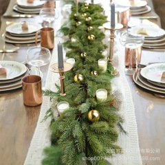 純粋なPEクリスマス藤条牛角クリスマス装飾品暖炉階段飾りクリスマス藤条シミュレーション装飾品