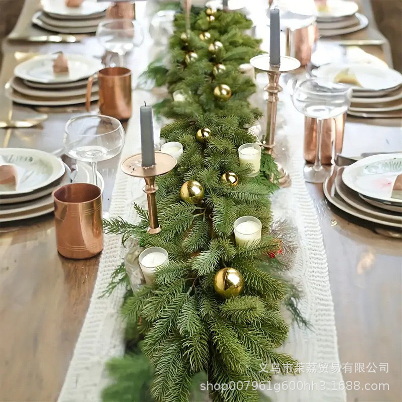 純粋なPEクリスマス藤条牛角クリスマス装飾品暖炉階段飾りクリスマス藤条シミュレーション装飾品|undefined