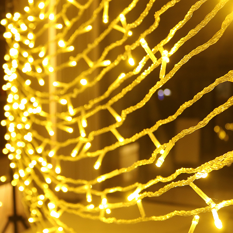 Luz de estrella LED, luz de color pequeña, luz intermitente, luz de cadena, gypsophila, luz de árbol colgante al aire libre, luz de paisaje, decoración de año nuevo, luz ambiental