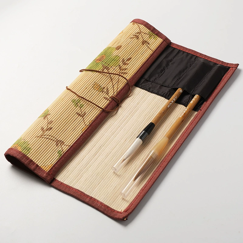 Китайский ветер большой емкости шторы кисти, большие, средние и маленькие, портативные ретро-стиль бамбуковые ручки