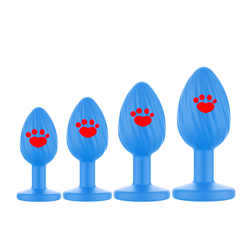 Cat Claw Threaded Silicone Anal Plug with Diamond Detail, Textured Butt Plug, Velvet Pouch Included — detail image 13