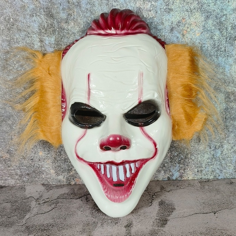 Peluca de Halloween máscara de payaso cabello amarillo payaso regreso al alma 2 máscara fiesta de cosplay accesorios de terror divertidos